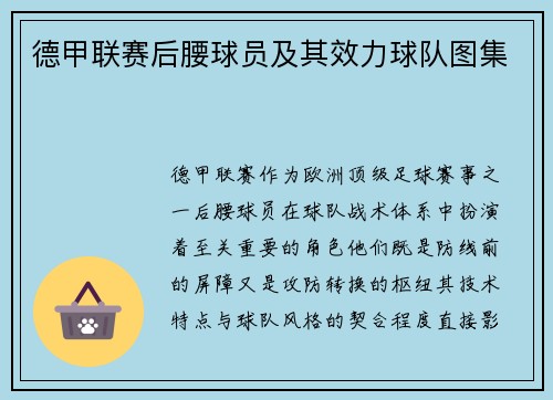 德甲联赛后腰球员及其效力球队图集